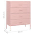 Lady Jillian -  Chest of Drawers Pink 80x35x101,5 cm Steel